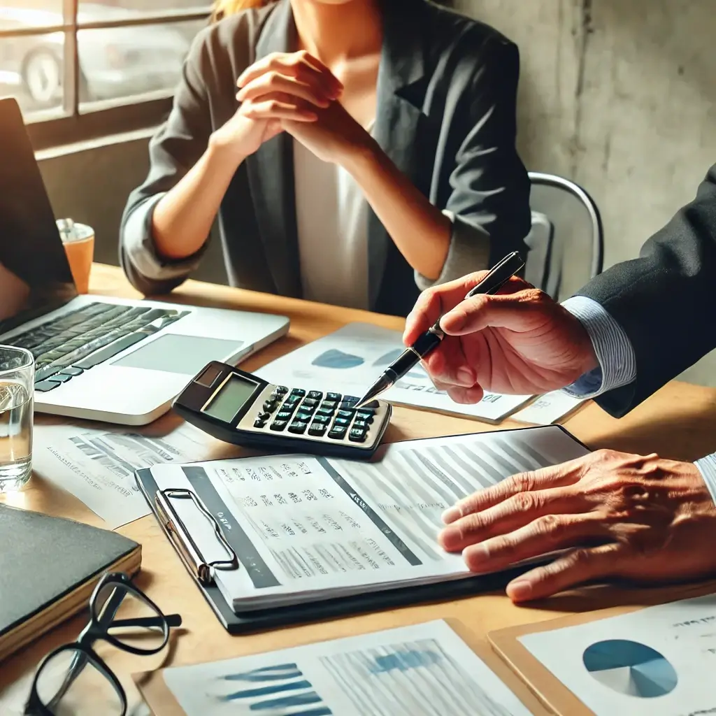 Image placeholder: A business owner listing their accounting needs while discussing with a CPA.