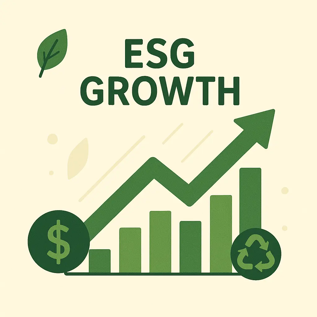 Infographic showing ESG growth