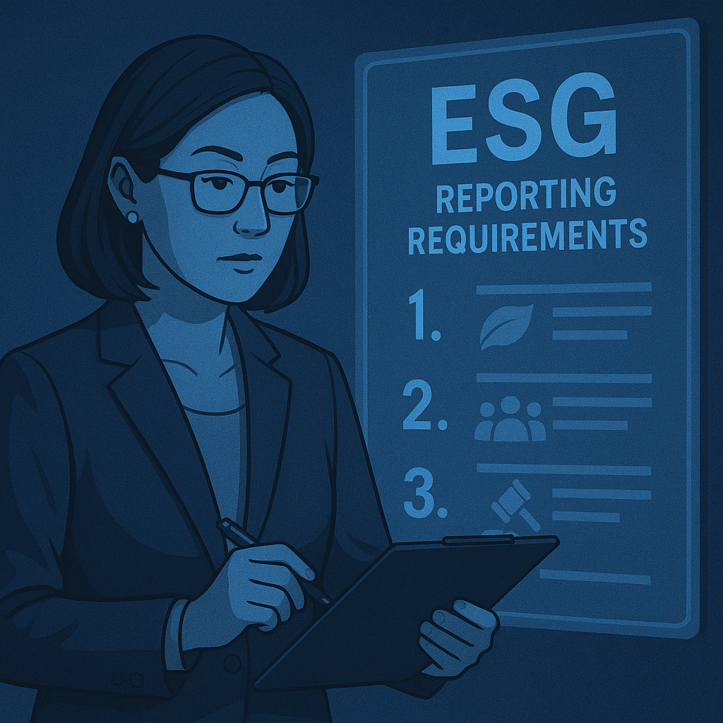 CPA reviewing ESG reporting requirements