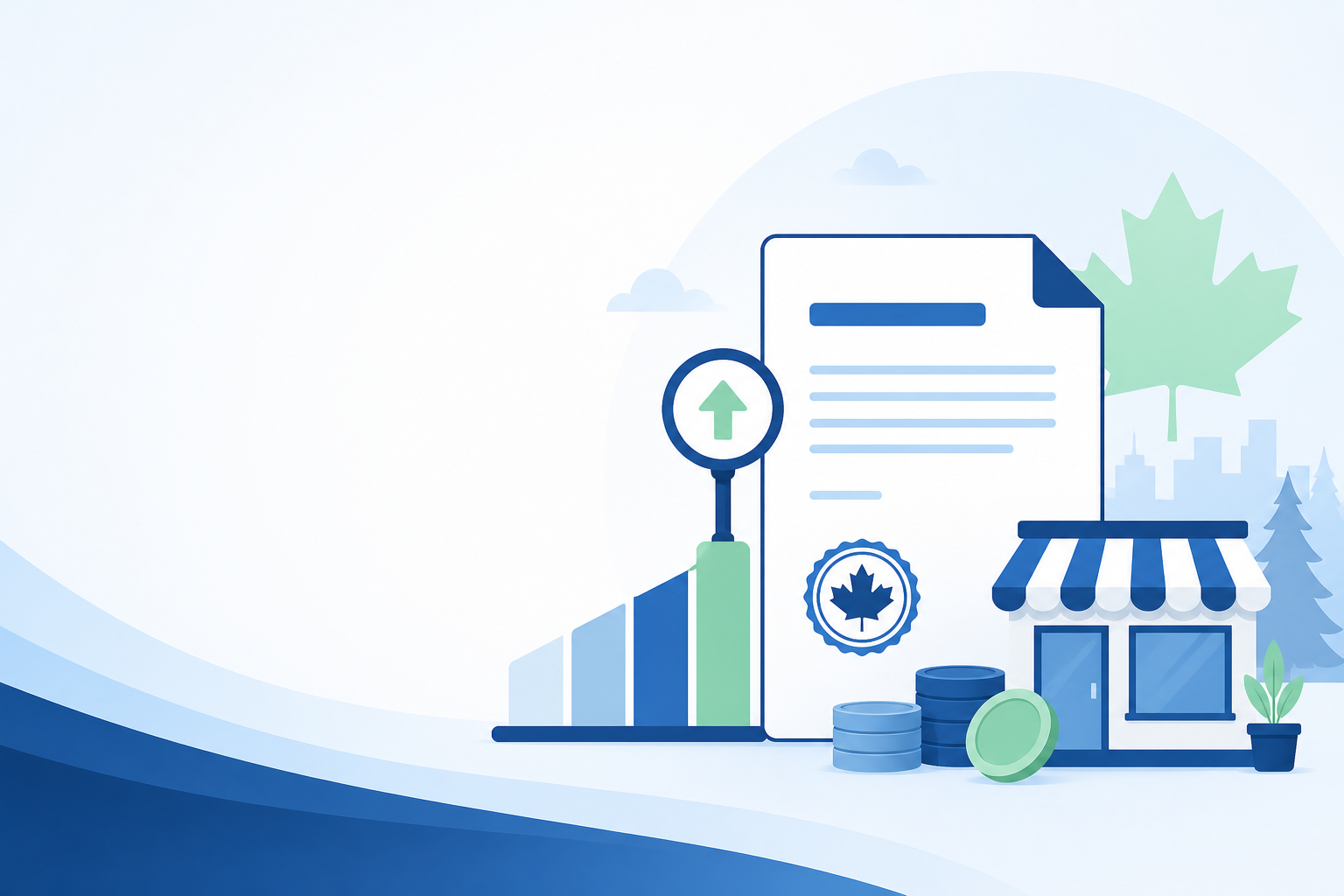 GST HST registration document with growth threshold chart for a Canadian small business