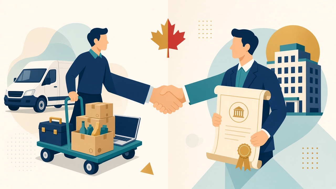 Illustration of the asset sale vs share sale decision when selling a Canadian business